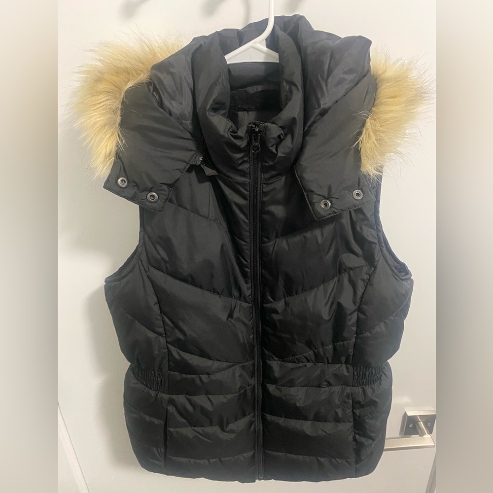 BANANA REPUBLIC WOMENS BLACK PUFFER VEST